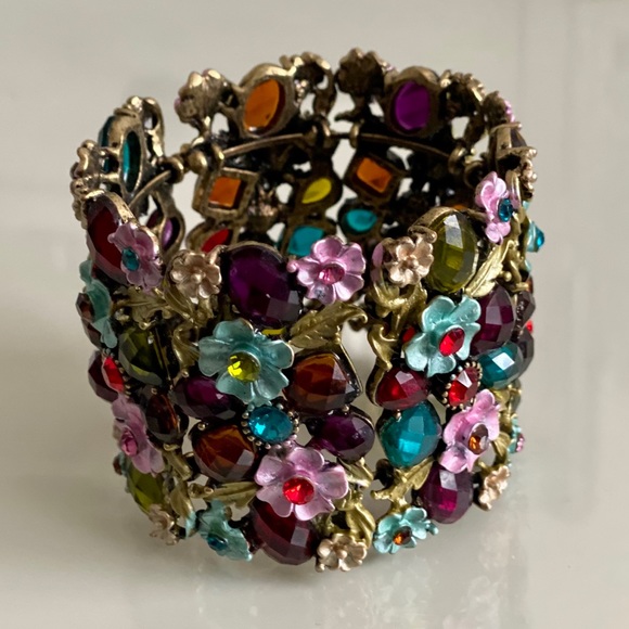 Jewelry - Wide Multicolor Statement Flexible Cuff Bracelet